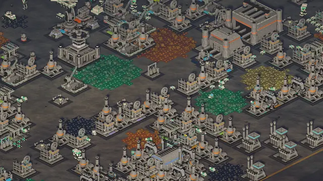 The command core among smelters, ore fields and cargo robots.
